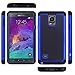 Note 4 Case, LK [Drop Protection] [Shock-Absorption] Hybrid Dual Layer Armor Defender Protective Case Cover for Samsung Galaxy Note 4 (Blue)