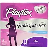 Playtex Gentle Glide Tampons, Unscented Ultra Absorbency, 36 Count