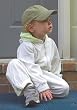 Ultimate Ivory Baby Sweatsuit Lime Trim - Includes Sweatpants and Sweater