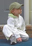 Ultimate Ivory Baby Sweatsuit Lime Trim - Includes Sweatpants and Sweater (18-24 Months, No Monogram)