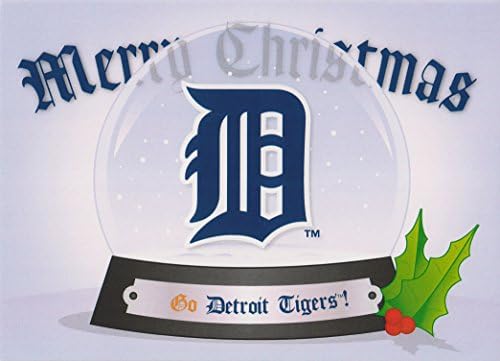 Detroit Tigers MLB 5x7" Snow Globe Holiday Cards - Set of 10