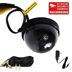 VideoSecu CCTV Home Security Camera 1/3" Sony CCD with Power Supply and 100ft Video Power Cable 1OM