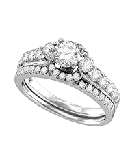 1.35CT DIAMOND 0.40CT CENTER ROUND BRIDAL RING