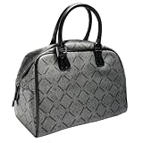 Gianfranco Ferre GFF WX5BIF 80685 U830 Large Grey/Black Signature Ferre Print Top Handle Bag