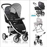 Hauck 2011 Malibu Stroller w/ Bassinet and Stand **CLOSEOUT** - Charcoal/Black