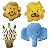 Jungle Cupcakes - 4 Jungle Animal Sugar Shapes Cake or Cupcake Decoraions