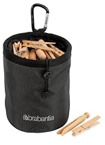 Brabantia Clothes Peg Bag, Black/Silver