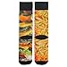 adidas Men's Neo Crew Socks (1-Pack), Burgers and Fries Print, One Size Fits All
