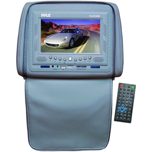 Pyle PLD72GR Adjustable Headrest w/ Built-in 7