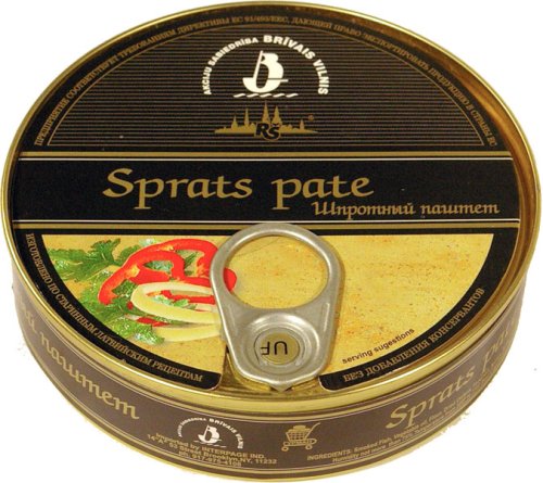 Brivais Vilnis Sprats Pate, 5.64-Ounce Jars (Pack of 72)