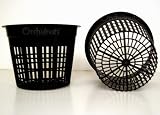 phalaenopsis pots-5 Inch Round Orchid/Hydroponics Slotted Mesh Net Pot - 10 Pack On Sale