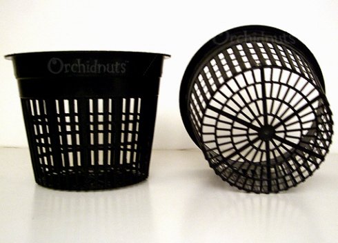 5 Inch Round Orchid/Hydroponics Slotted Mesh Net Pot - 10 Pack