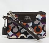 Coach Madison Signature Op Art Optic Wristlet Wallet Bag Case for Ipod