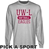 Wisconsin-La Crosse Eagles Ash Custom Sport Long Sleeve T-shirt - (XX-Large)