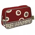 Friedrich Lederwaren 895114 - Kulturtasche, Be Happy, Punkte rot