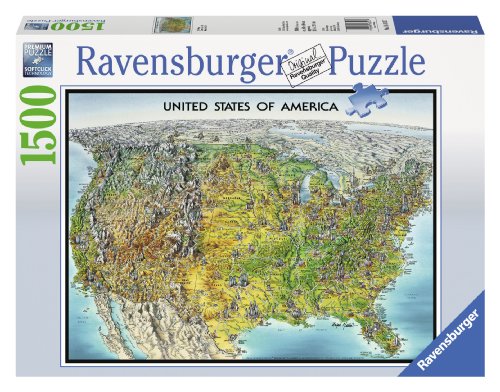 Ravensburger USA Map Jigsaw Puzzle (1500-Piece)