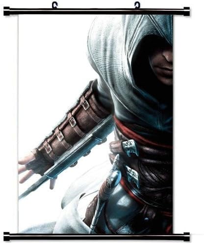 MiniGao Wall Scroll Poster with Assassins Creed Desmond Miles Hand Knife Equipment Arm Home Decor Wall Posters Fabric Painting 32 X 48 Inch