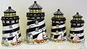 Lighthouse Nautical Kitchen Canister Set Shaped