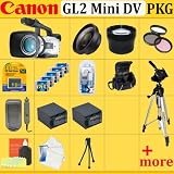 Canon Gl2 Mini Dv 3ccd Camcorder + Huge Accessories Package Including Wide Angle Macro Lens + 2x Telephoto + 3 Pc Filter Kit + 2x Extended Life Batteries + 5 Minidv Tapes + Minidv Head Cleaner + Carrying Case + Tripod & Much More !!