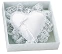 CR Gibson White Heart Pillow Wedding Accessory (Pack of 2)