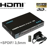 Ligawo � HDMI Matrix 4x2 3D HighSpeed mit SPDIF/ Toslink und 3,5mm Klinke Audio Ausgangvon "Ligawo �"