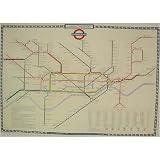 London Underground map Cavallini Wrap or Decoupage paper,vintage look poster print , One