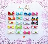 Ema Jane - Assorted Set of 20 Cute Vintage Hair Bow Clips (10 Matching Pairs) - Perfect for Newborn, Baby, Toddler, Girls, Youth