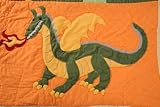 Dragons and Knights Full Size Quilt with 2 matching pillow shams