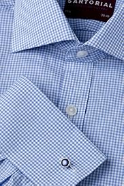 Sartorial Slim Fit Pure Cotton Gingham Checked Shirt
