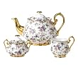 Royal Albert 100 Years of Royal Albert 3-Piece Tea Set, 1940 ?English Chintz