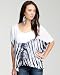 bebe V-Neck Drape Tie Dye Sweater