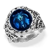 Dragonis Celtica Alchemy Gothic Blue Dragon Ring