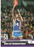 2007-08 (2008) Topps 50th Anniversary Limited Edition # 43 Oscar Robertson / Cincinnati Royals / NBA Basketball Trading Cards in a Protective Screw Down Display Case