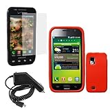 iNcido Brand Samsung i500/Fascinate Galaxy S Combo Solid Red Silicon Skin C ....