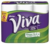 Viva Big Roll Paper Towels, 88 Sheets per Roll, Choose-a-Size, White, 6 Count (Pack of 4)