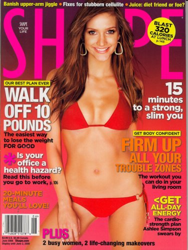 Shape Magazine June 2008 Issue Features Ashlee Simpson Cover