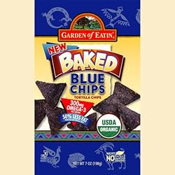 Garden of Eatin' Tortilla Chips, Baked Blue, 7-Ounce Bags (Pack of 12)