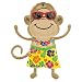 Monkey Luau Boy 33in Balloon