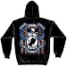 Military Hooded Sweat Shirt True Heros Pow Mia Black