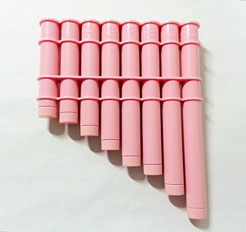 Music Play Plastic Pan Flute Pipes (Pink)