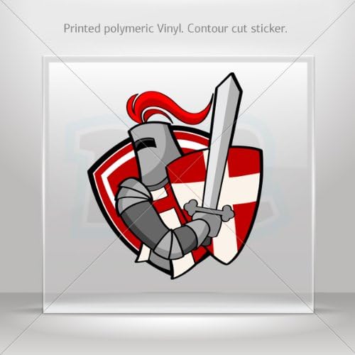 Decals Stickers Knight Warrior car helmet window Boat jet-ski Garage door 6 X 5.1 Inches Vinyl color print 0600 ZKX3X
