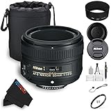 Nikon 50mm f/1.8G AF-S NIKKOR FX Lens for Nikon Digital SLR Cameras + Pixi-Basic Accessory Bundle