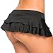 Mapalé by Espiral Women's Flirty Double Layered Ruffle Mini Skirt, Black, Medium/Large
