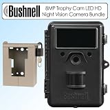 Bushnell 8MP Trophy Cam Brown Black LED Night Vision HD Video Field Scan Camera Bundle