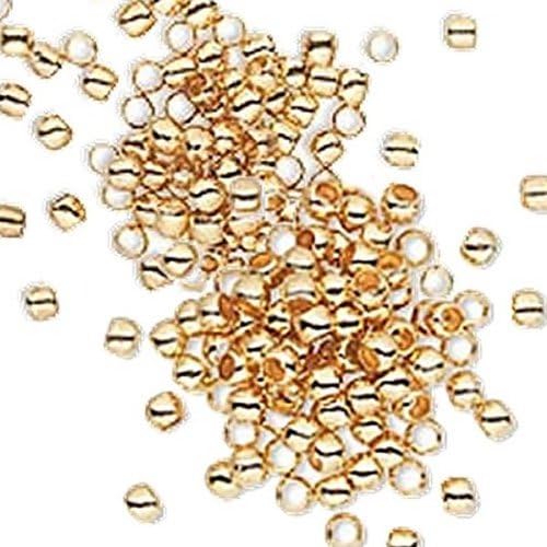 The Beading Emporium® 100 2mm Round Crimping Beads - Gold Plated