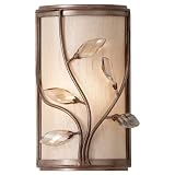 Murray Feiss WB1576ARS Priscilla Collection ADA 1-Light Wall Sconce, Artic Silver Finish with Champagne Shantung Fabric Shade