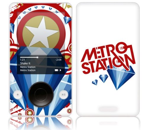  Music Skins MS-MSTA10164 Microsoft Zune- 30GB- Metro Station- Captain America Skin
