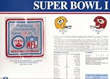 1966 Green Bay Packers/ Kansas City Chiefs Super Bowl 1 (I) 1967 Bart Starr MVP Willabee Ward Patch and Stat Panel Card