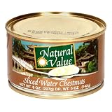 Natural Value Water Chestnuts, Sliced, 8-Ounce Cans (Pack of 24)