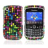 for Blackberry Curve 8520 8530 Hard Case RAINBOW DOTS